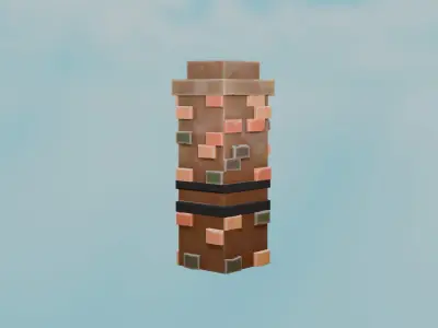 3D Low Poly  Medieval Stylized Chimney Low-poly 3D model