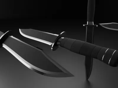 Knife Free 3D model 8