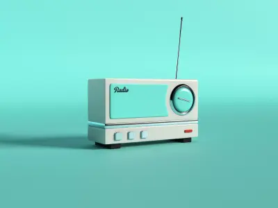 Radio retro Free 3D model