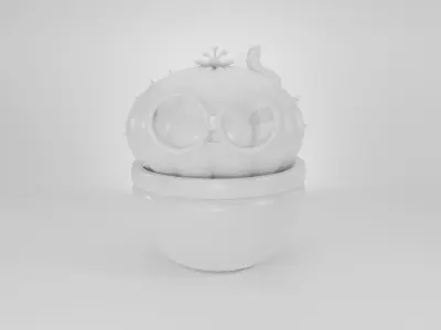 Pinky Cactus Free 3D model