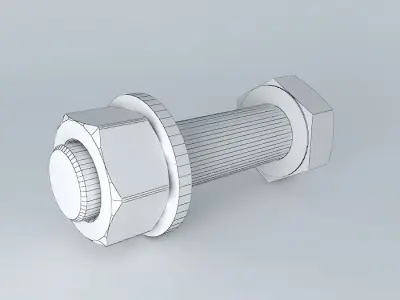 M 8 x 30 mm hex head screw Free 3D model