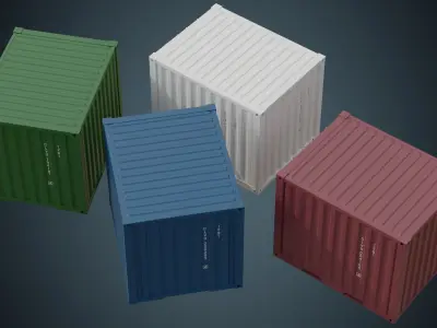 Cargo Container 5A Low-poly 3D model