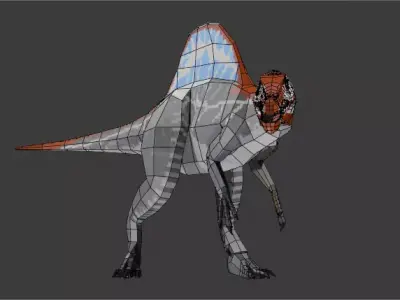 Stylized Low Poly Spinosaurus JP  - Game Ready Dinosaur Model Low-poly 3D model