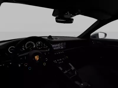 Porsche 911 GT3 RS 992 2023 High Detail Game Ready Cinematic Low-poly 3D model