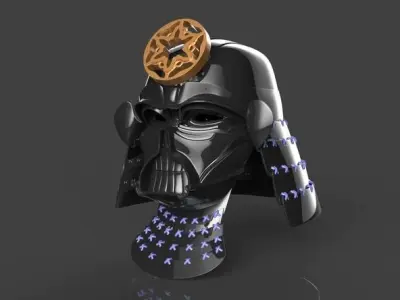 DARTH VADER SAMURAI HELMET 3D model