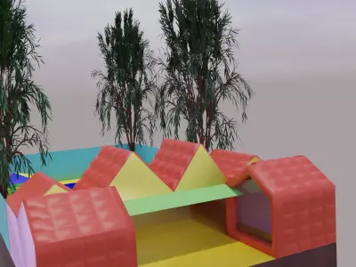 Small Swimming Pool Low-poly 3D model