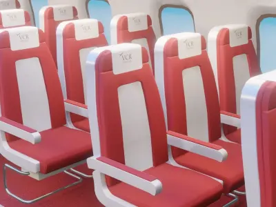 Airplane Interior  Low-poly 3D model