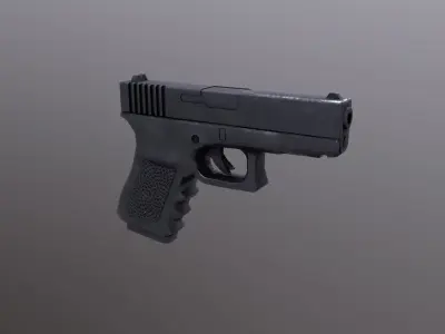 Glock pistol Low-poly 3D model buy