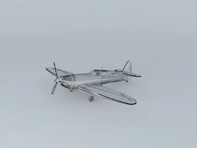 Old British battle plane Free 3D model