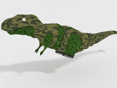 Dinosaur t - rex in camouflage 3D model
