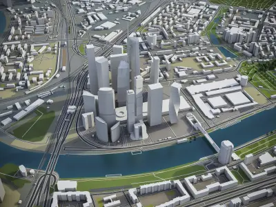 Moscow - city and surrounding area 3D model
