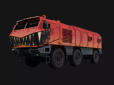 Military truck  Low-poly 3D model by Garage-B14