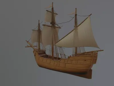 galleon 3D model