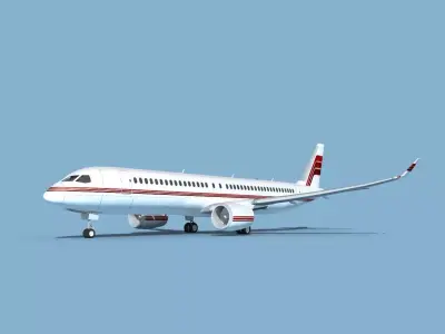Airbus A220-300 Corporate 1 3D model