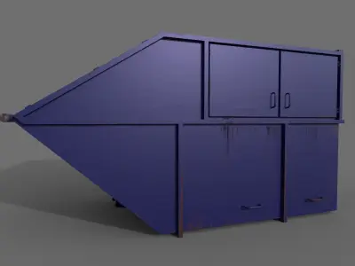 Garbage container 10m3 Low-poly 3D model