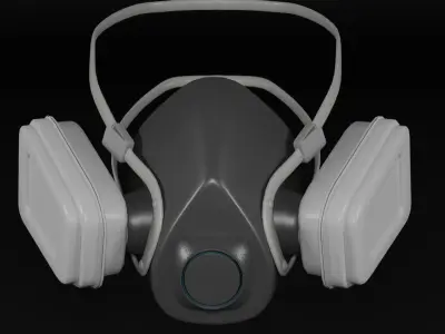 gas mask low-poly Low-poly 3D model