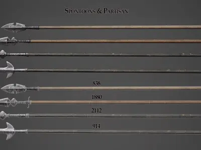 Medieval Polearms - I Low-poly 3D model