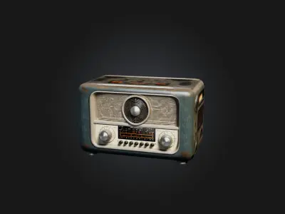 Realistic Radio Model Low-poly 3D model