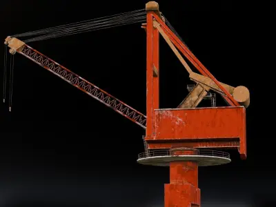 Crane 3D Model  Low-poly 3D model