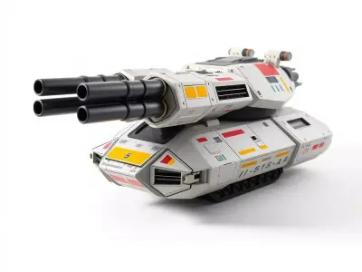 Futuristic Hover Blaster model pack Low-poly 3D model