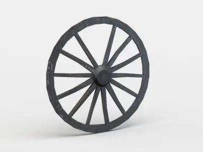 Wheel clock Low-poly 3D model by DexsoftGames