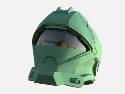 Halo Reach Helmet Recon 3D print model