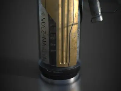 granade 3d model game ready grenade Low-poly 3D model
