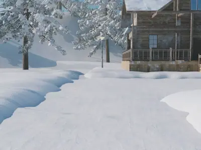 Snowy Village 3D model purchase