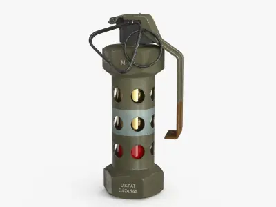 Hand Grenade v5 Low-poly 3D model