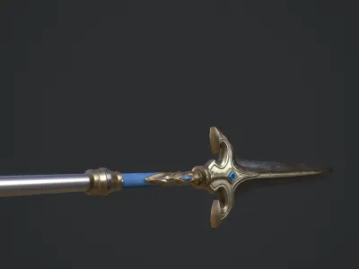 Battle Spear Low-poly 3D model