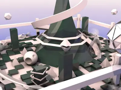 SI-FI City  Free low-poly 3D model