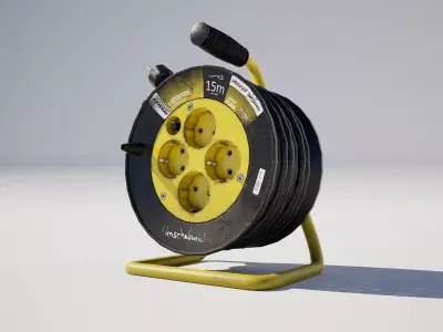 Industrial Extension Cable Drum Reel 3D model
