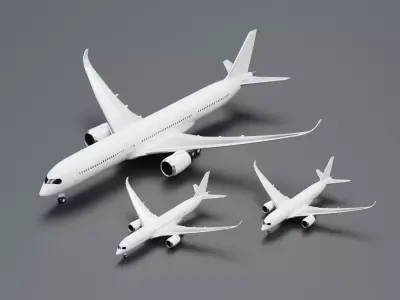Airbus  A350 -800 -900 -100 Pack 3D model