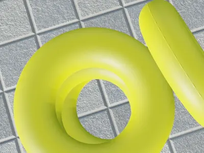 Floating tire Free low-poly 3D model