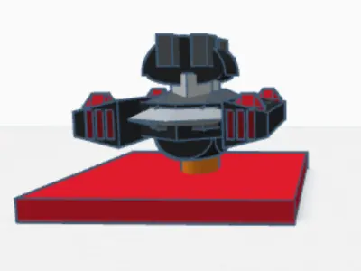 robotic attack tank 3D model
