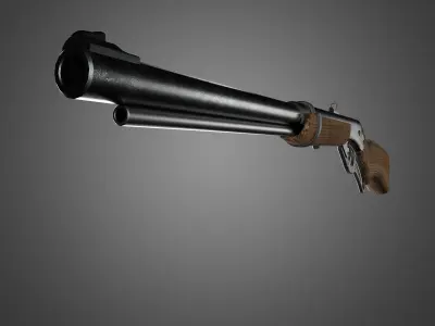 Fair shotgun Low-poly 3D model