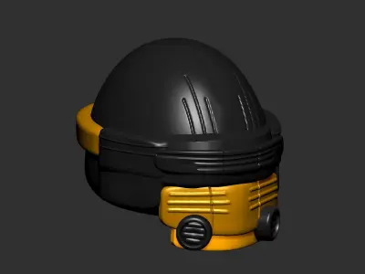 helmet high poly sculpt 3d printable ver 7 3D model 3D model shop
