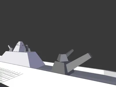 Frigate submarine Low-poly 3D model