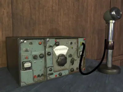 Old Radio Low-poly 3D model buy