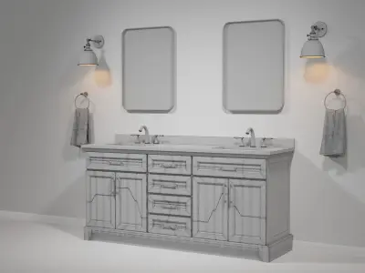 OVE Felix Vintage Grey 72 Brushed nickel 3D model