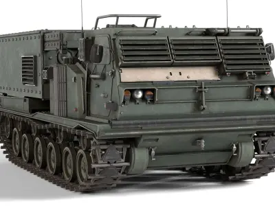 M270 Multiple Launch Rocket System Low-poly 3D model
