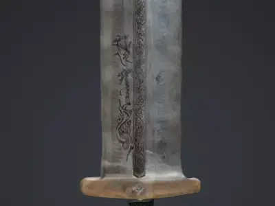 RPG Sword Low-poly 3D model