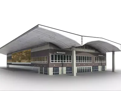 Warszawa Centralna Low-poly 3D model