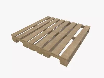 Wooden pallet 3D model 3