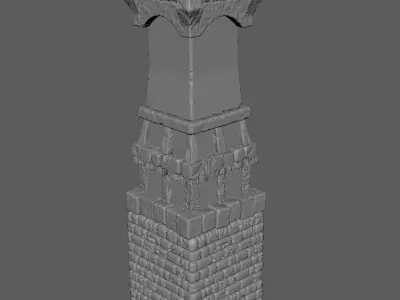 Medieval Castle Structure - Tower A 3D model