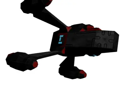 Space drone scout Free low-poly 3D model