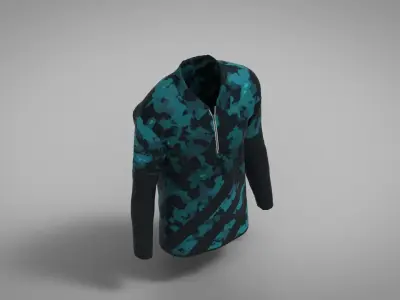 Military Outfit - T-shirt Low-poly 3D model buy
