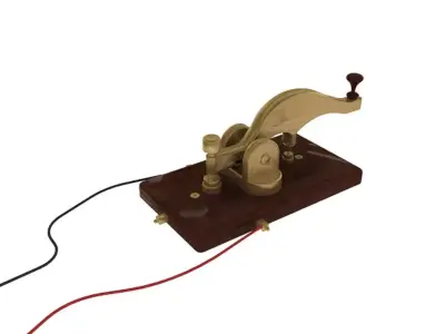 Telegraph Low-poly 3D model