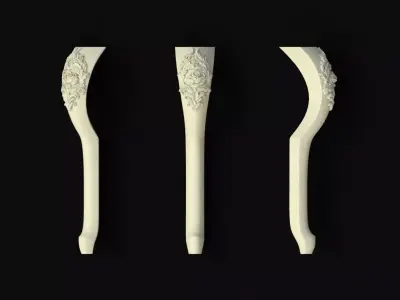 leg High quality 3d models for processing on a cnc machine 3D model