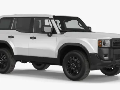 SUV Vehicle White 3D model